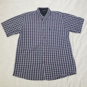 G.H. Bass & Co. Mens Button Down Shirt Size XL Blue and Red